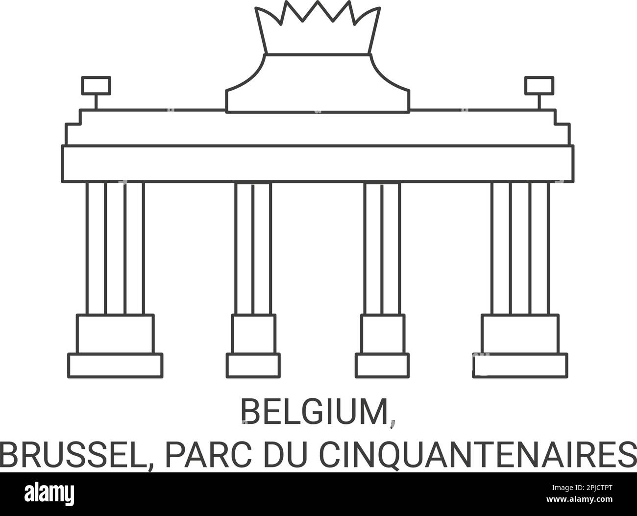 Belgique, Bruxelles, Parc du Cinquantenaires voyage illustration vectorielle Illustration de Vecteur