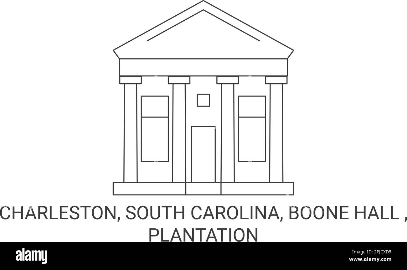 Etats-Unis, Charleston, Caroline du Sud, Boone Hall , Plantation voyage illustration vecteur Illustration de Vecteur