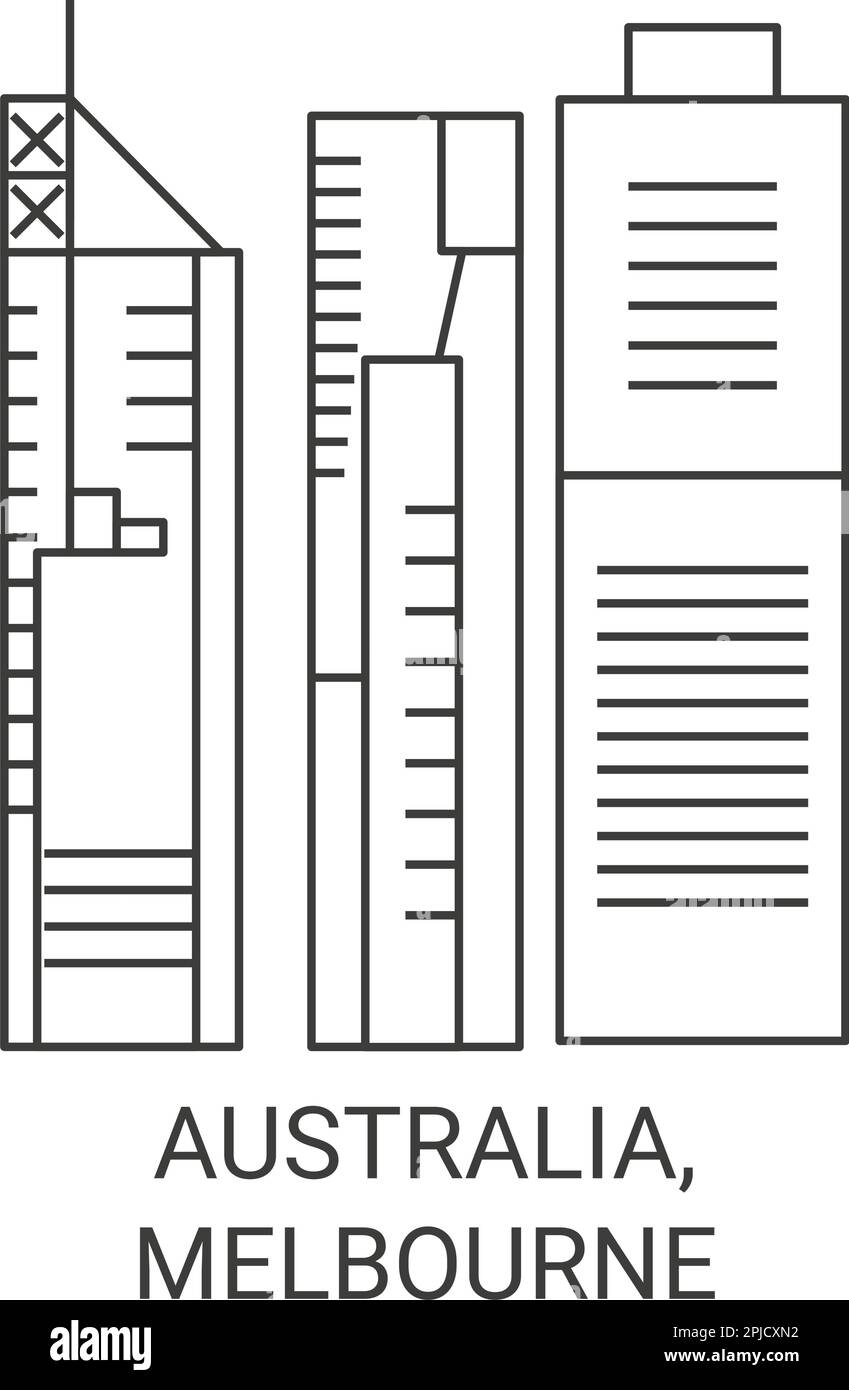 Illustration vectorielle Australie, Melbourne Travel Illustration de Vecteur