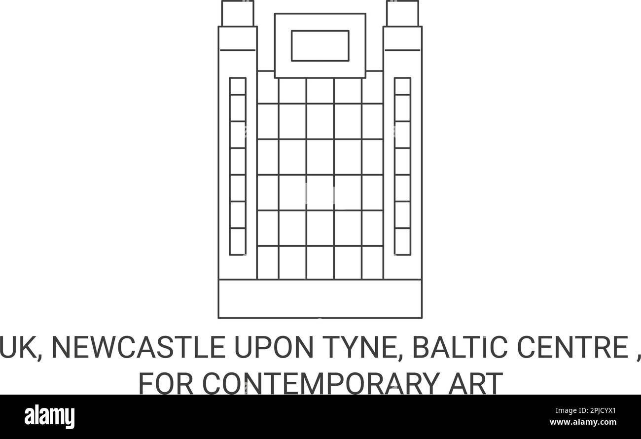Angleterre, Newcastle upon Tyne, Baltic Centre , pour l'art contemporain Voyage repère illustration vecteur Illustration de Vecteur