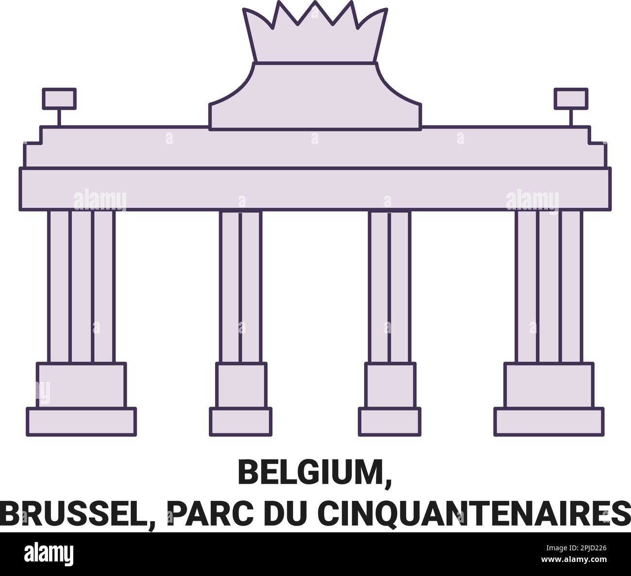 Belgique, Bruxelles, Parc du Cinquantenaires voyage illustration vectorielle Illustration de Vecteur