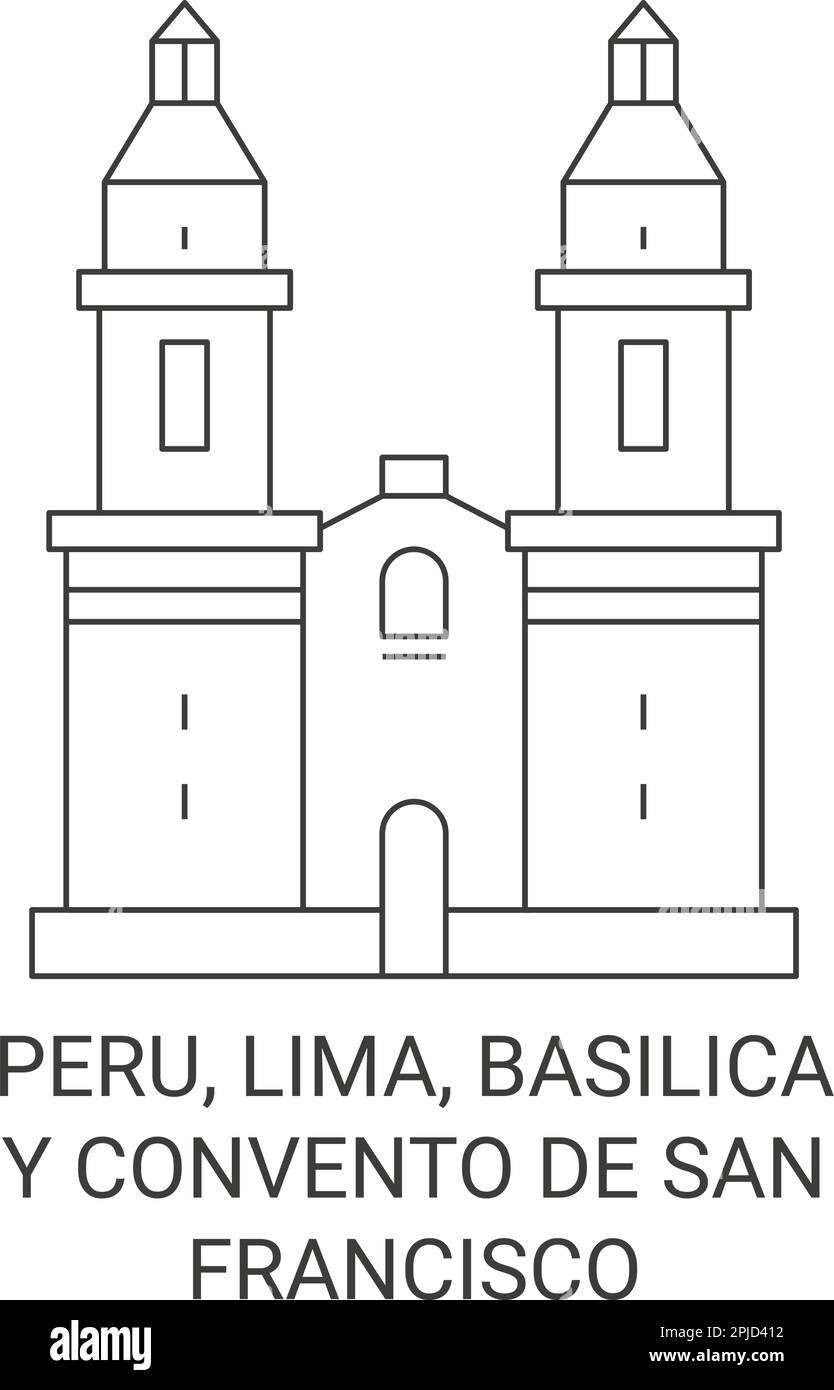 Pérou, Lima, Basilica y Convento de San Francisco Voyage illustration du vecteur Illustration de Vecteur