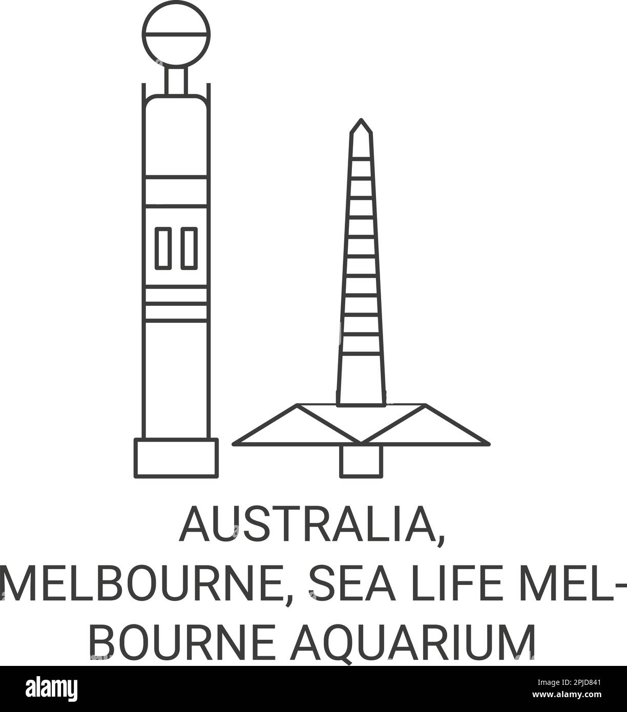 Australie, Melbourne, Sea Life Melbourne Aquarium de Melbourne Voyage illustration vectorielle Illustration de Vecteur