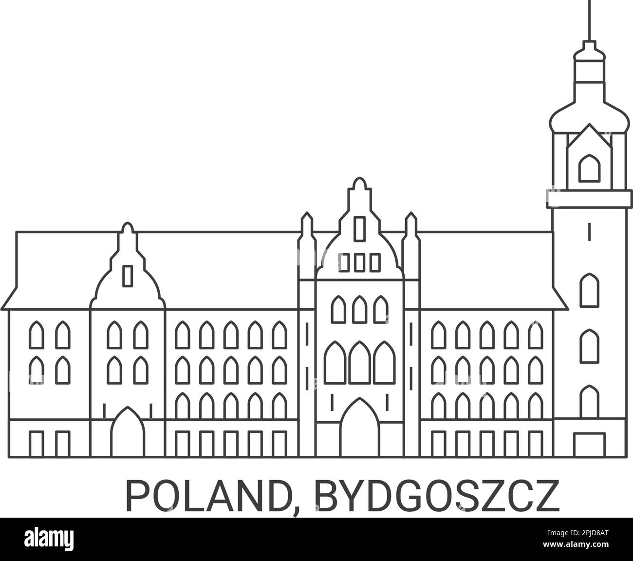 Pologne, Bydgoszcz, illustration vectorielle de voyage Illustration de Vecteur