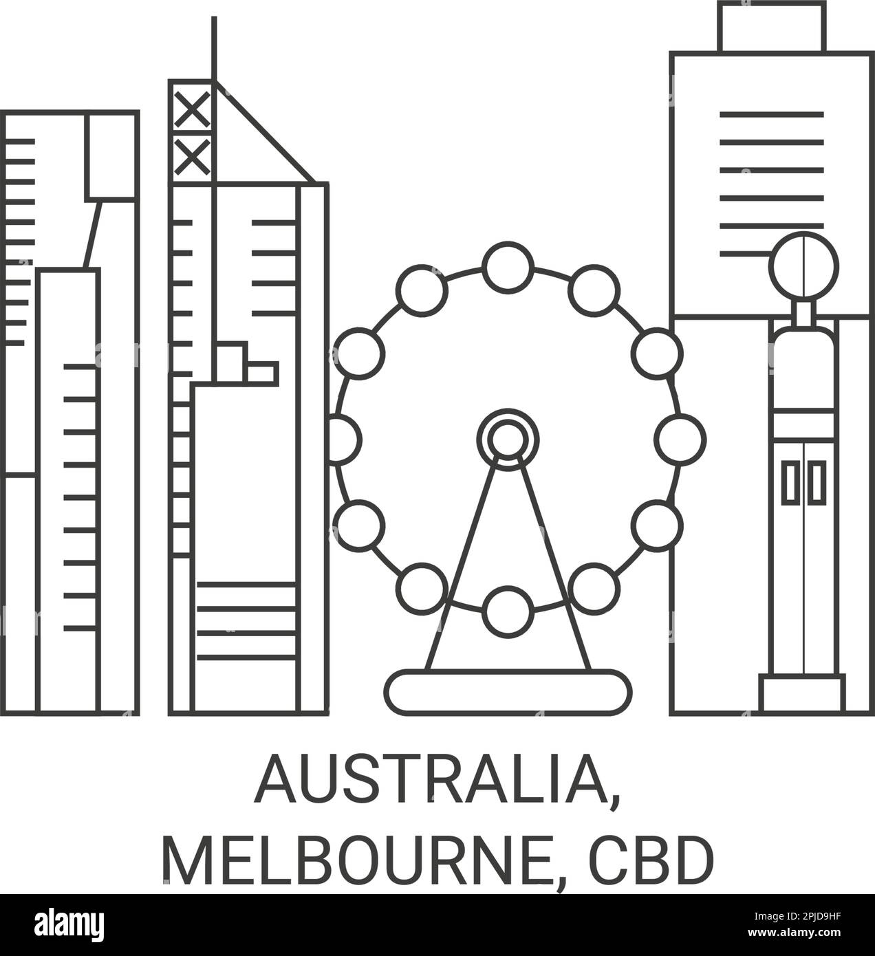 Australie, Melbourne, CBD Voyage illustration vecteur Illustration de Vecteur