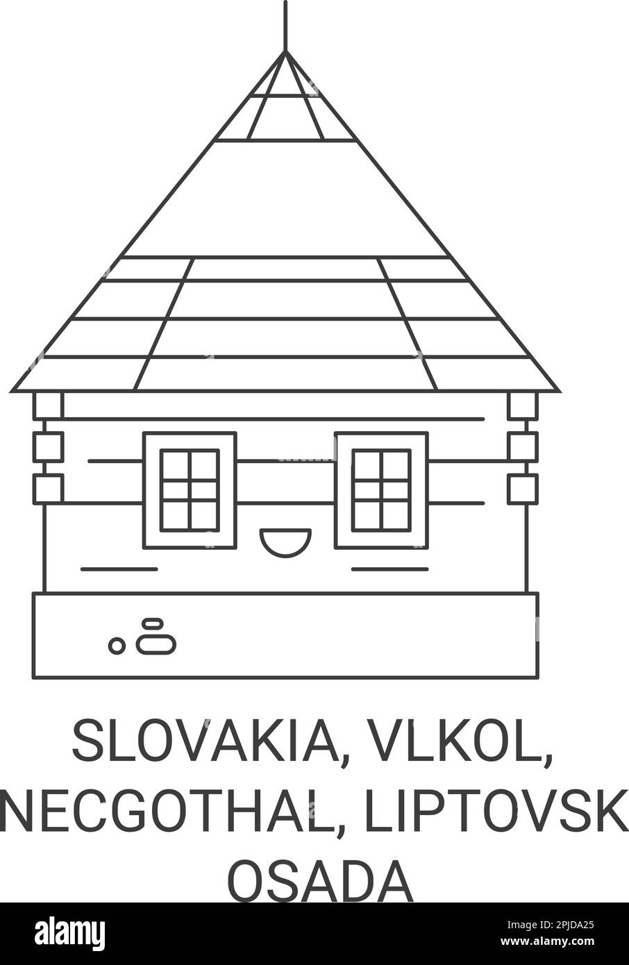 Slovaquie, Vlkolinec,Gothal, Liptovsk Osada voyage illustration vecteur Illustration de Vecteur