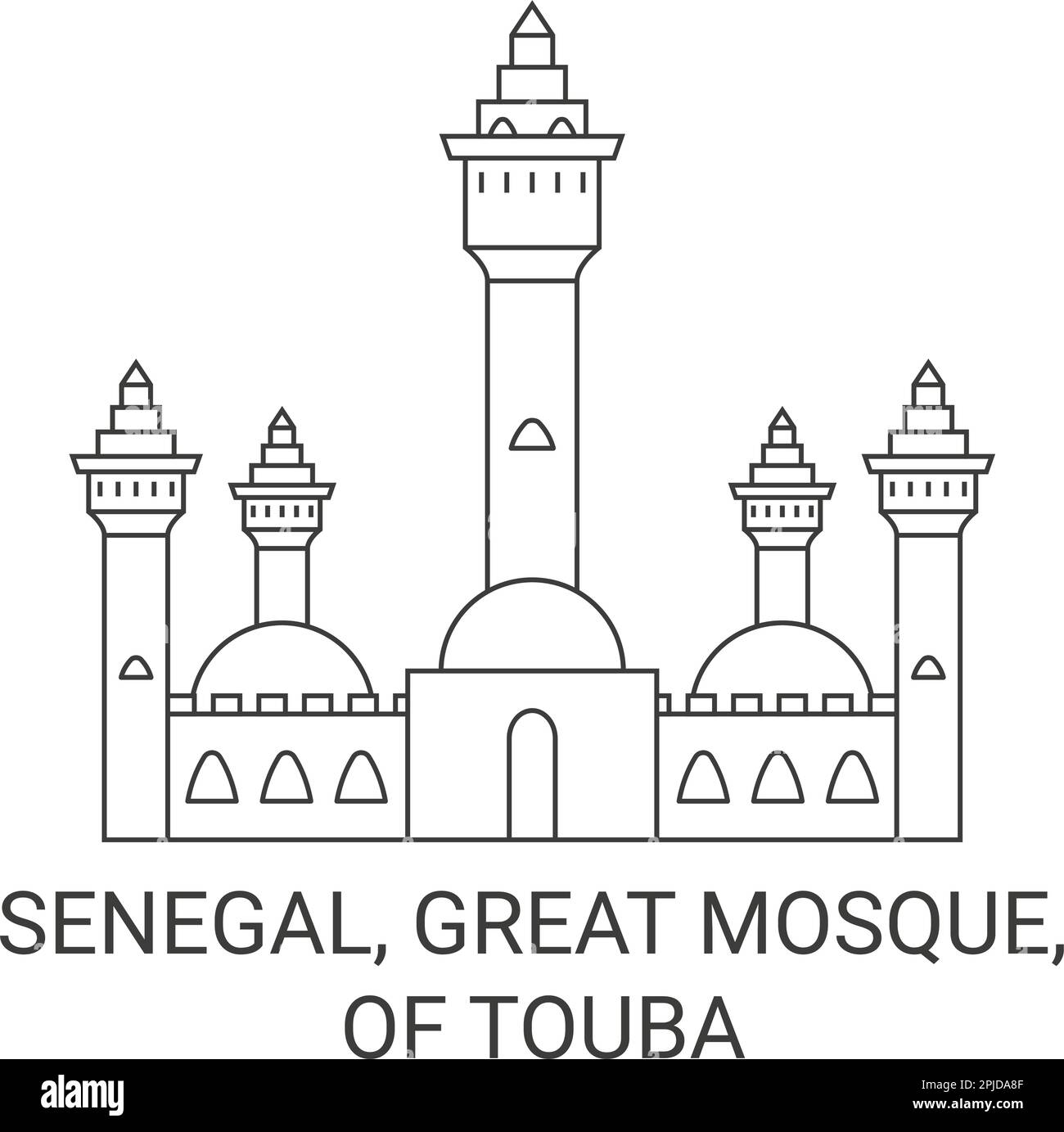 Sénégal, Grande Mosquée, de Touba Voyage illustration vecteur Illustration de Vecteur