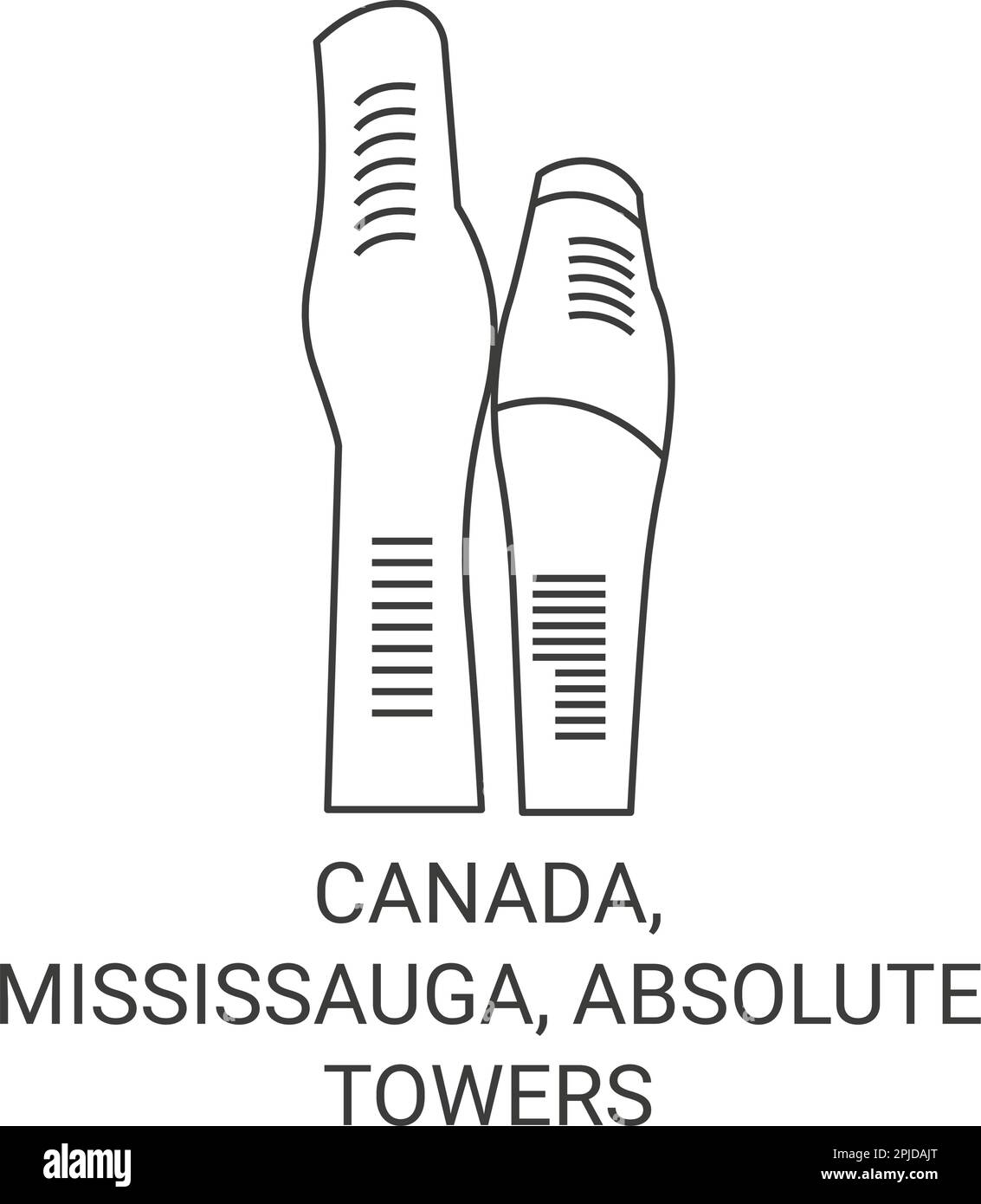 Canada, Mississauga, Absolute Towers voyage illustration vectorielle Illustration de Vecteur