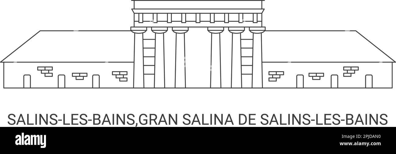 France, Salinslesbains, Gran Salina de Salinslesbains Voyage illustration vectorielle Illustration de Vecteur