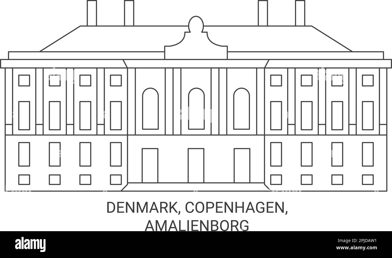 Danemark, Copenhague, Amalienborg voyage illustration vecteur Illustration de Vecteur