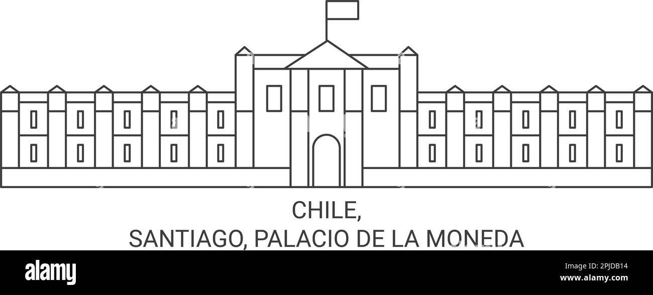 Chili, Santiago, Palacio de la Moneda Voyage repère illustration vecteur Illustration de Vecteur