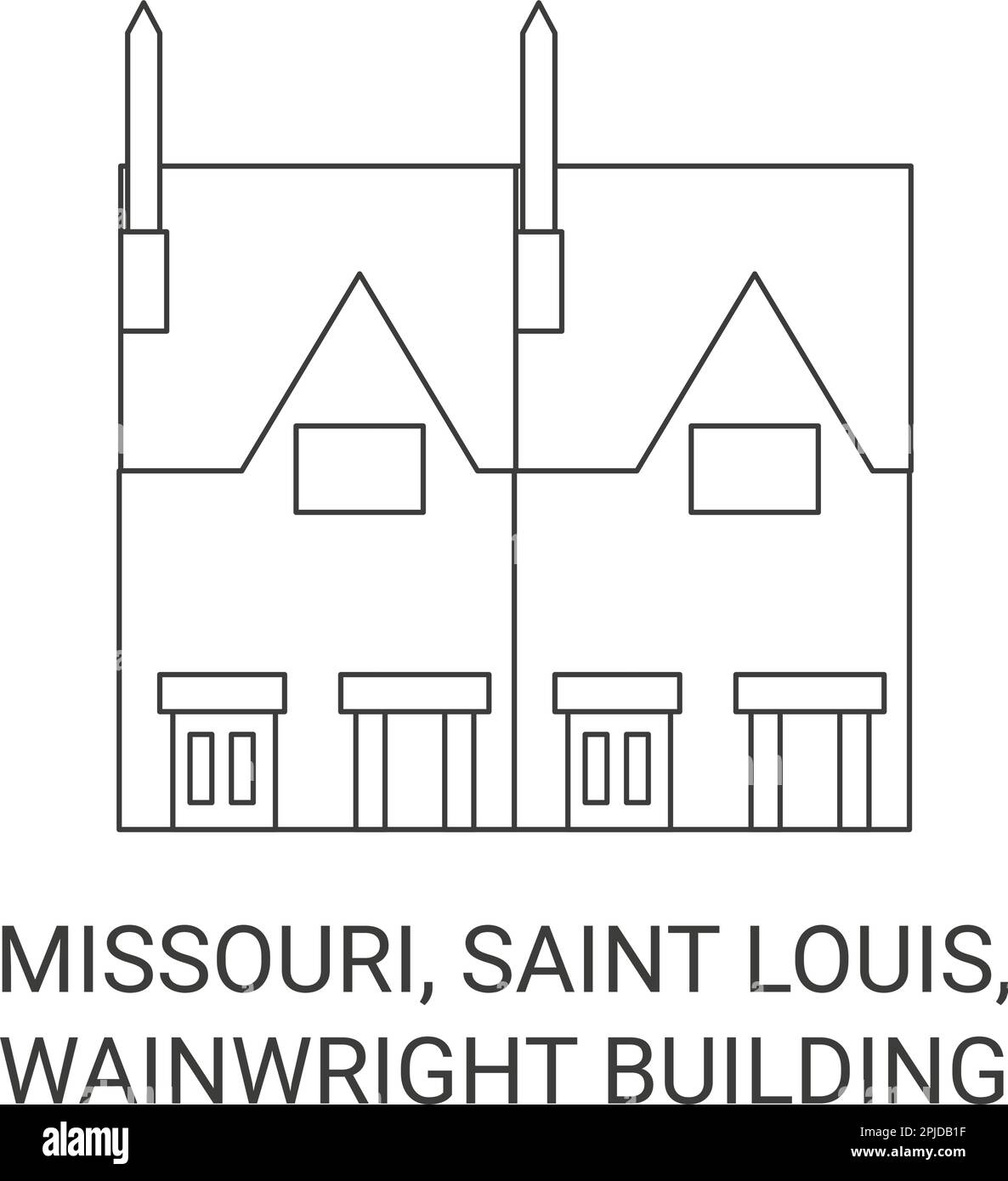 Etats-Unis, Missouri, Saint Louis, Wainwright Building Voyage repère illustration vecteur Illustration de Vecteur