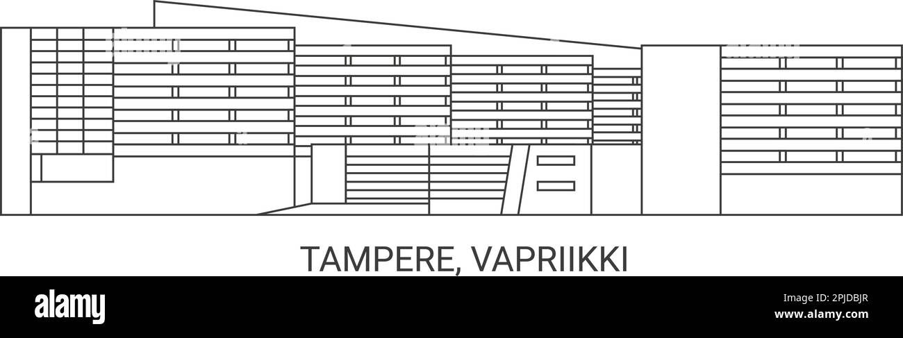 Finlande, Tampere, Vapiriikki, illustration vectorielle de voyage Illustration de Vecteur