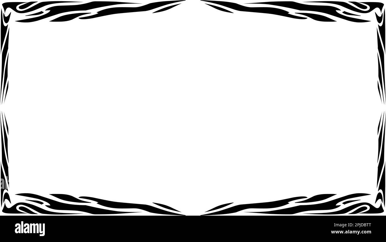 Illustration d'un cadre photo avec un motif tribal. Idéal pour les cadres photo, les cartes d'invitation, les cartes de vœux, les couvertures de livres, les fonds d'écran Illustration de Vecteur