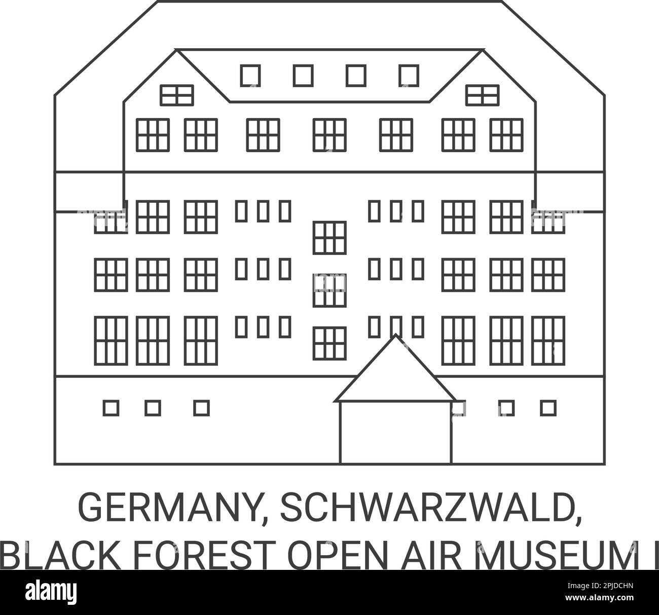 Allemagne, Schwarzwald, Black Forest Open Air Museum I voyage illustration vecteur Illustration de Vecteur