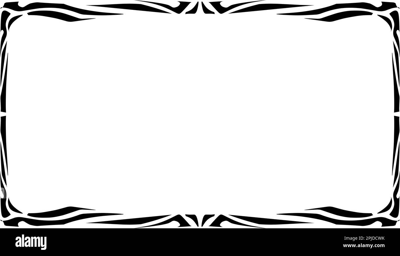 Illustration d'un cadre photo avec un motif tribal. Idéal pour les cadres photo, les cartes d'invitation, les cartes de vœux, les couvertures de livres, les fonds d'écran Illustration de Vecteur