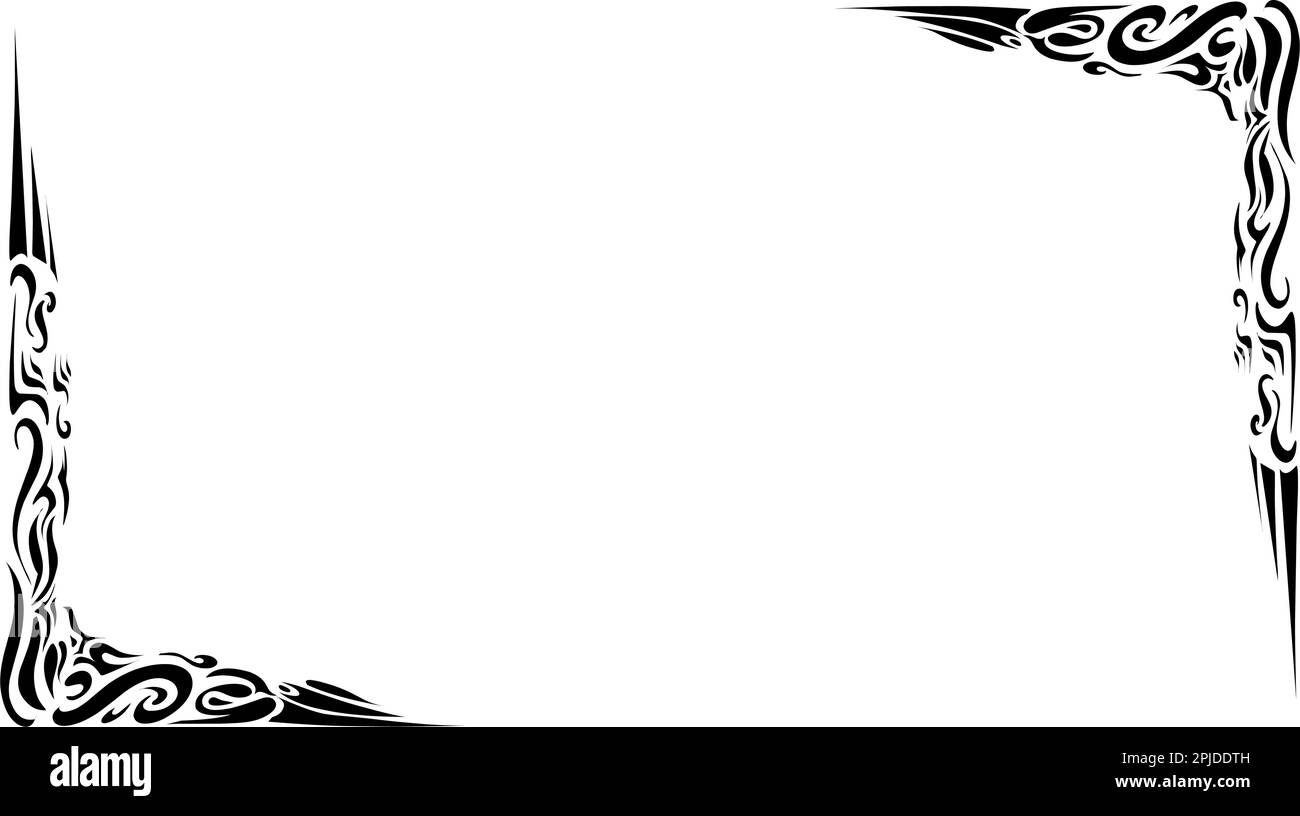 Illustration d'un cadre photo avec un motif tribal. Idéal pour les cadres photo, les cartes d'invitation, les cartes de vœux, les couvertures de livres, les fonds d'écran Illustration de Vecteur