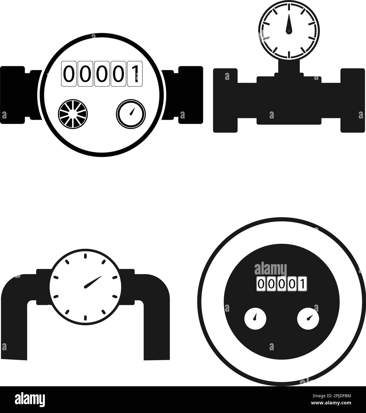 illustration de l'icône du compteur d'eau Illustration de Vecteur