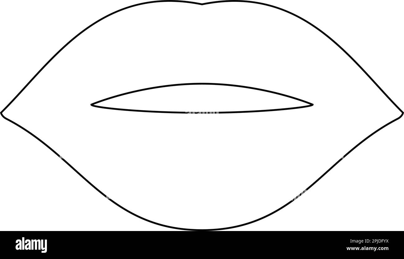 icône de lèvres ou symbole de signe de logo vektor illustration, haute qualité noir style vektor icônes Illustration de Vecteur