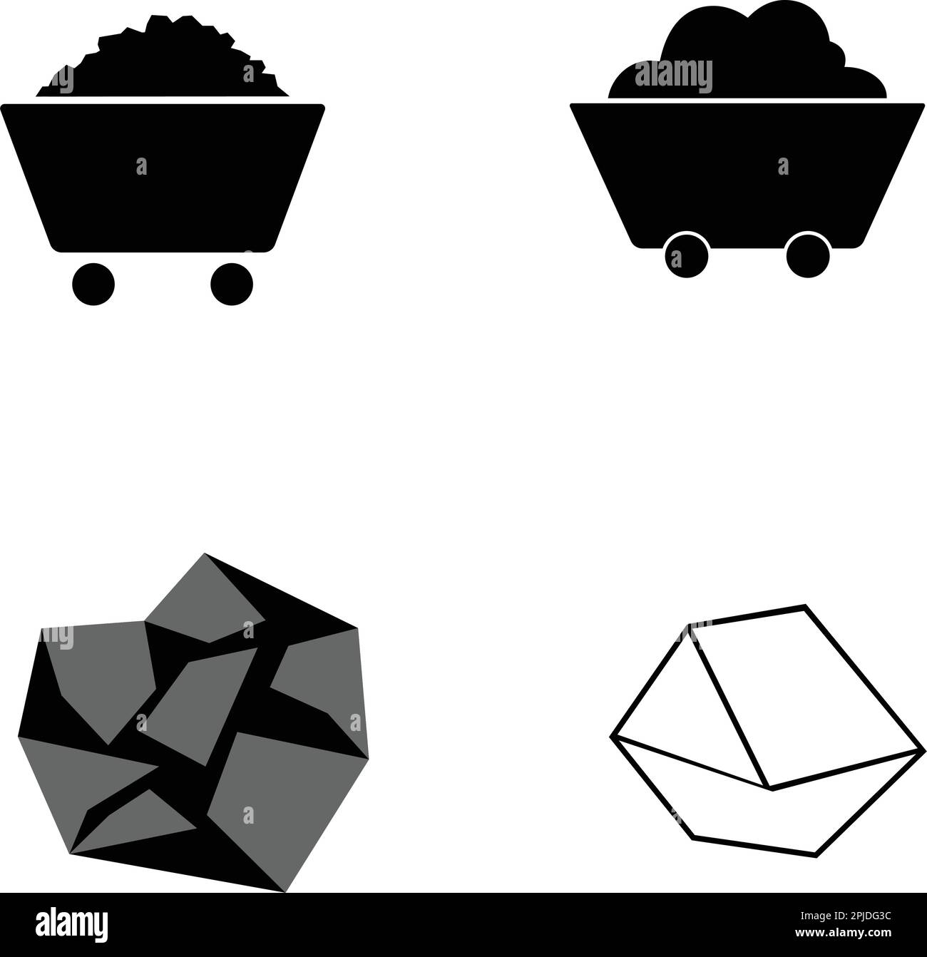 illustration du stock d'icônes d'exploitation minière du charbon Illustration de Vecteur