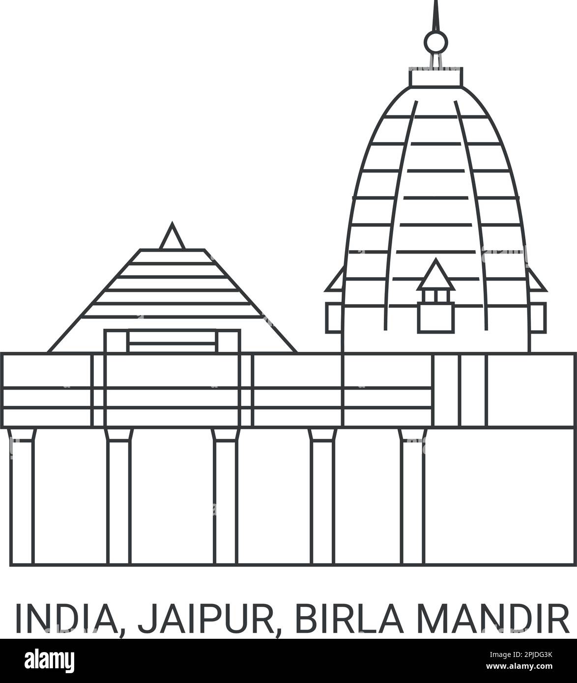 Inde, Jaipur, Birla Mandir Voyage repère illustration vecteur Illustration de Vecteur