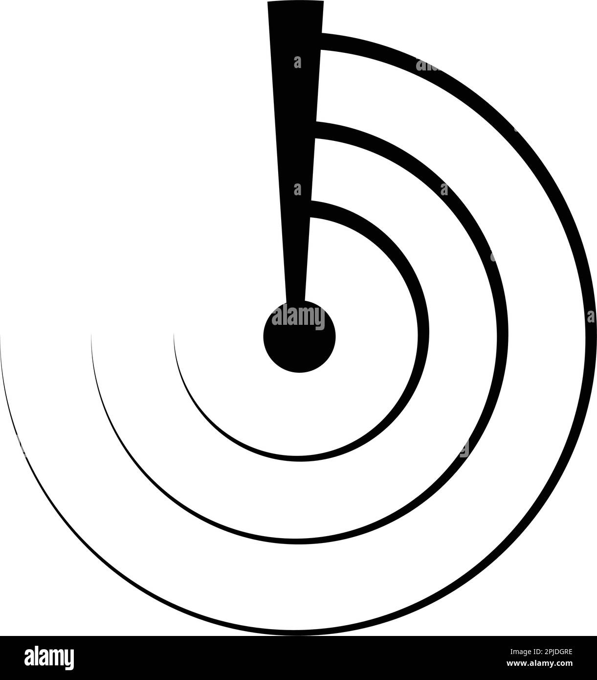 Icône de radar vectoriel - signe de radiolocalisation linéaire Illustration de Vecteur