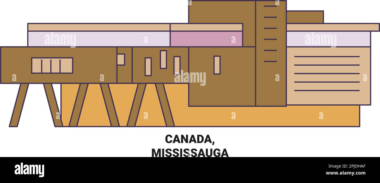 Illustration vectorielle de voyage Canada, Mississauga Illustration de Vecteur