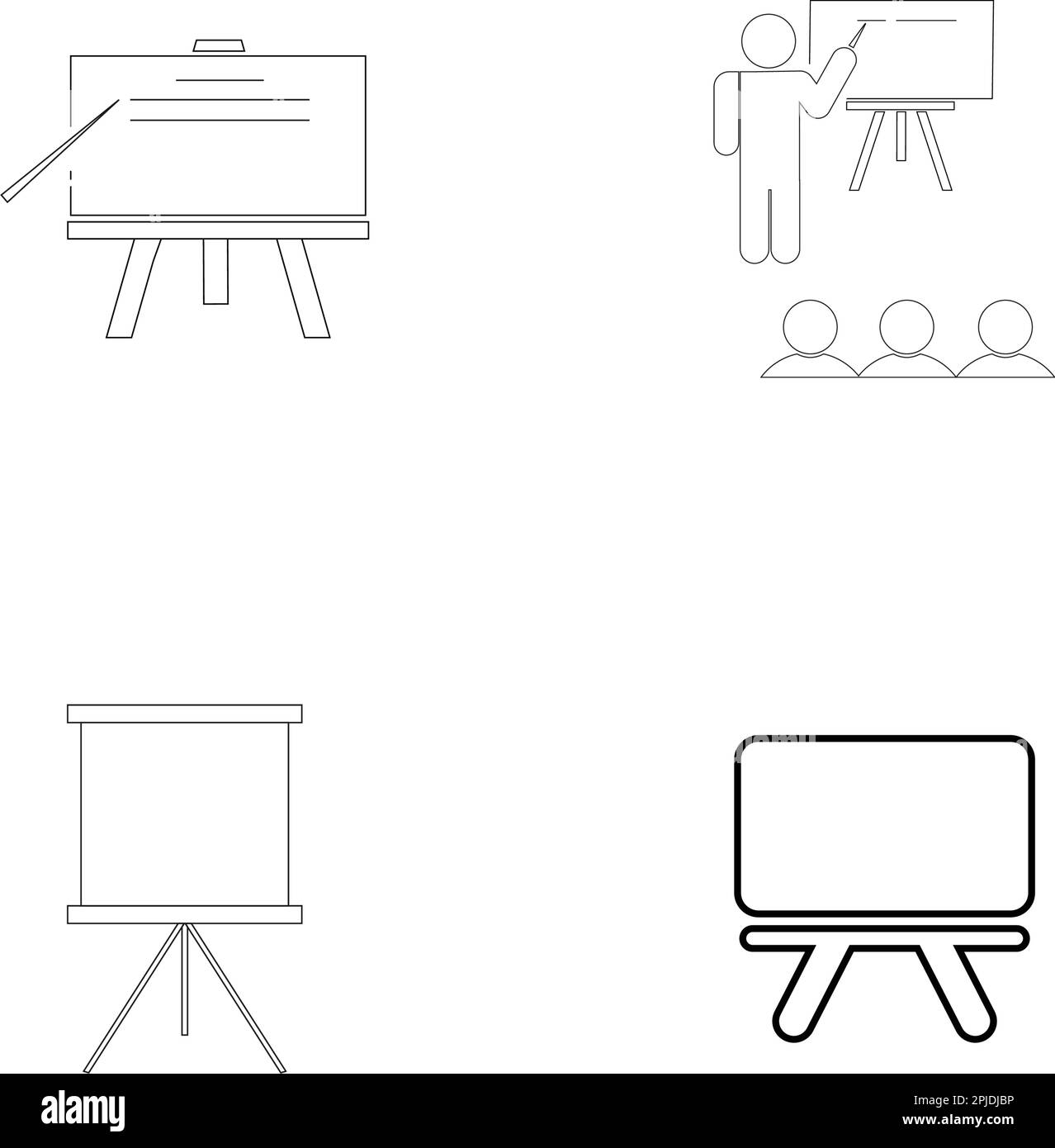 Tableau de craie scolaire vectoriel - Tableau noir ou tableau noir, icône Education Illustration de Vecteur