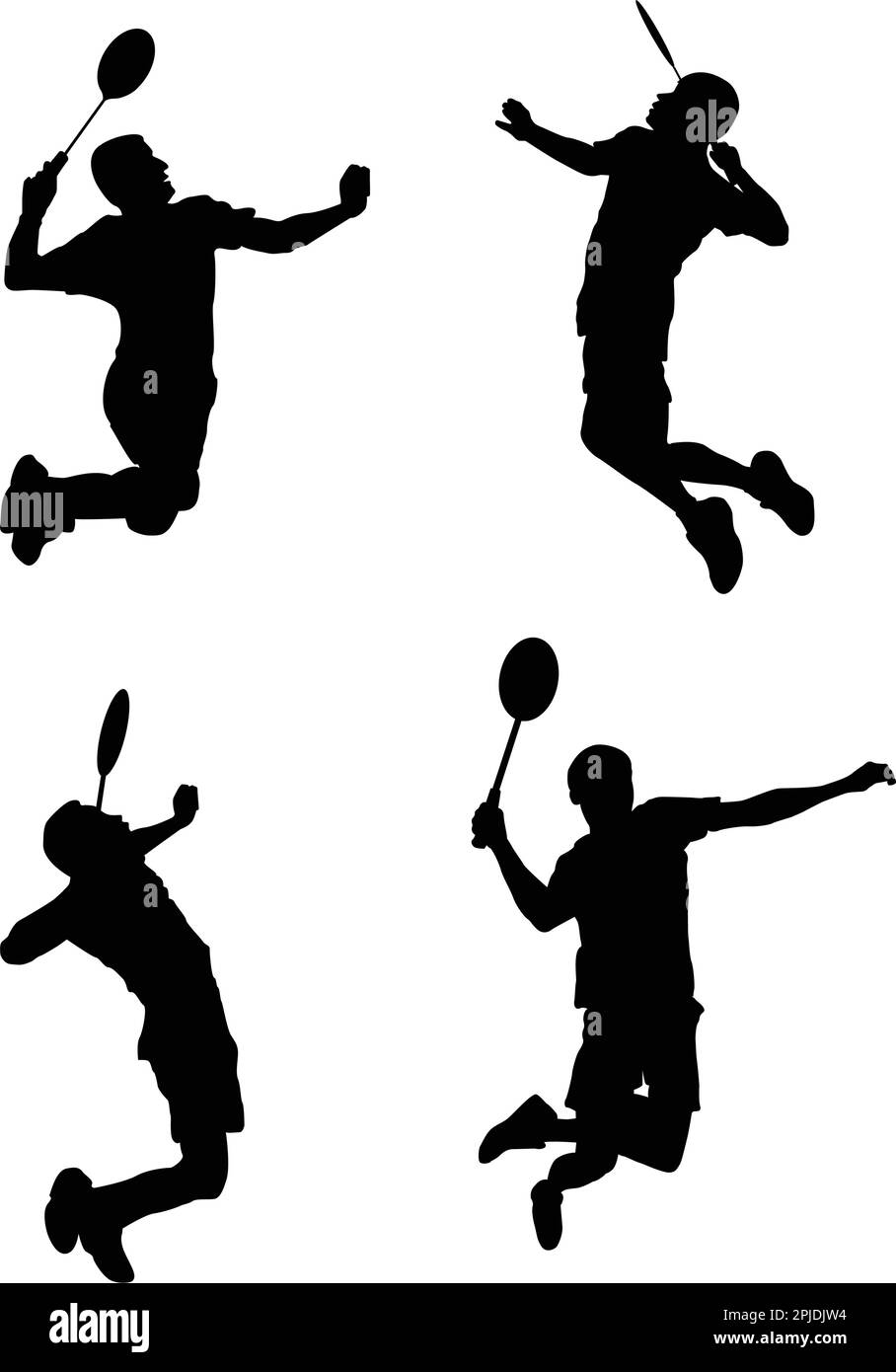 badminton saut smash logo icône vektor template Illustration de Vecteur