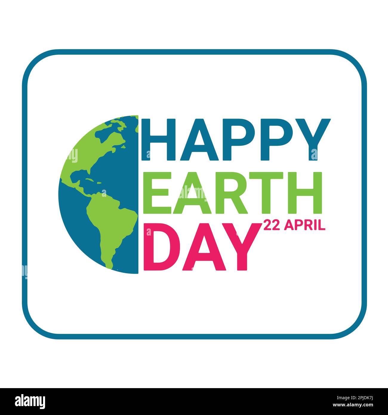 Bonne journée pour la Terre. 22 avril. Illustration vectorielle sur fond blanc. Design pour bannière, affiche, carte, prospectus. Illustration de Vecteur