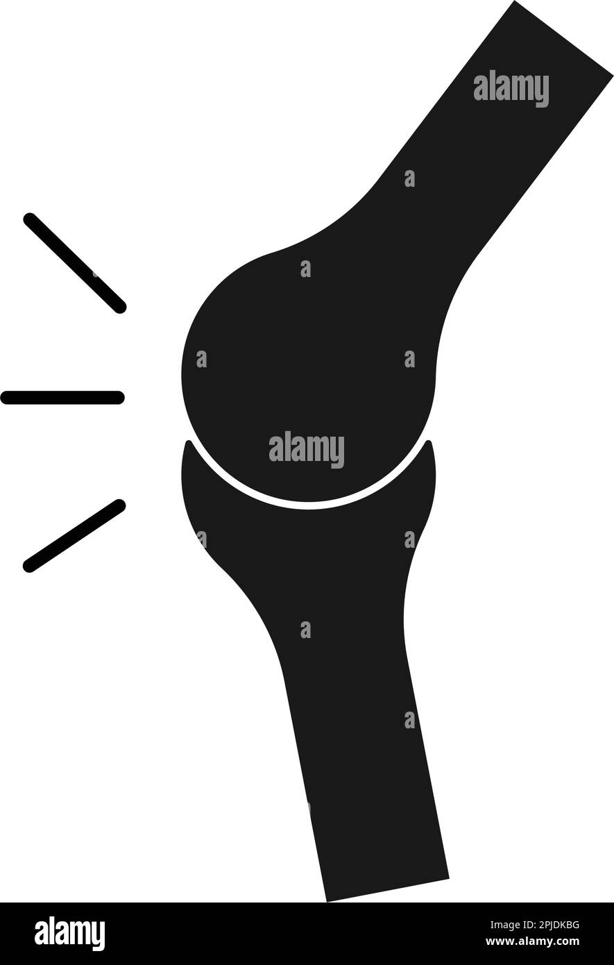 modèle de vecteur d'icône d'os simple Illustration de Vecteur