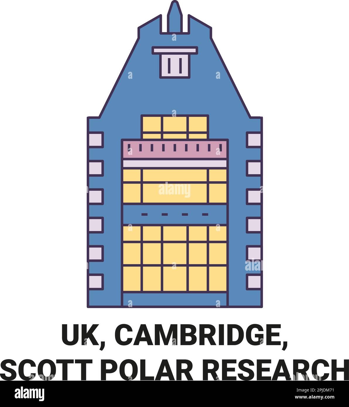 Angleterre, Cambridge, Scott Polar Research voyage illustration vectorielle Illustration de Vecteur