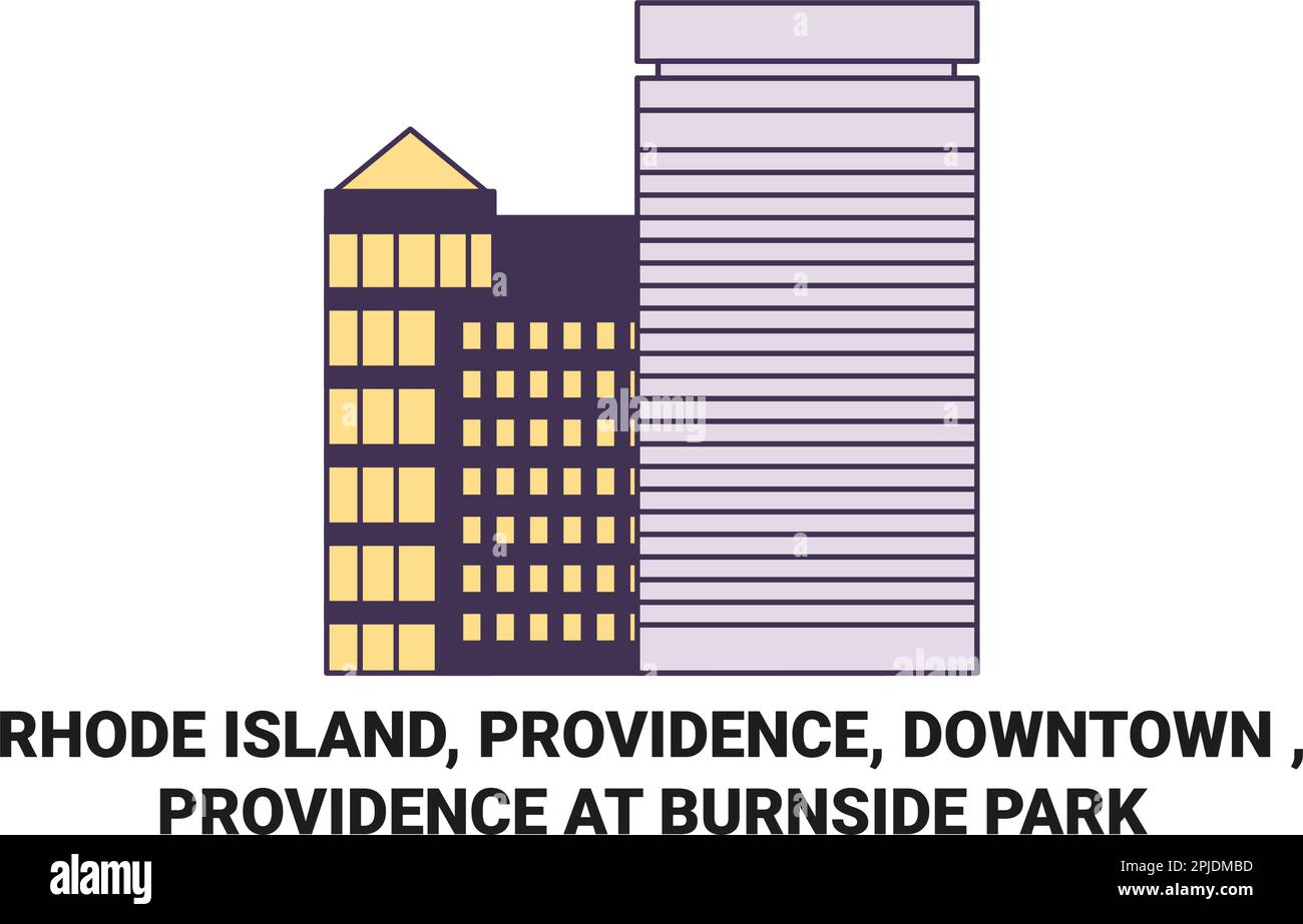 Etats-Unis, Rhode Island, Providence, Centre-ville , Providence à Burnside Park voyage illustration vecteur Illustration de Vecteur