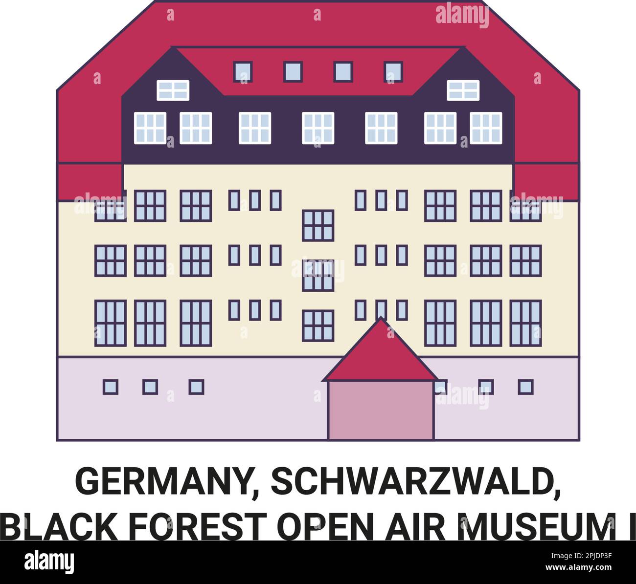 Allemagne, Schwarzwald, Black Forest Open Air Museum I voyage illustration vecteur Illustration de Vecteur