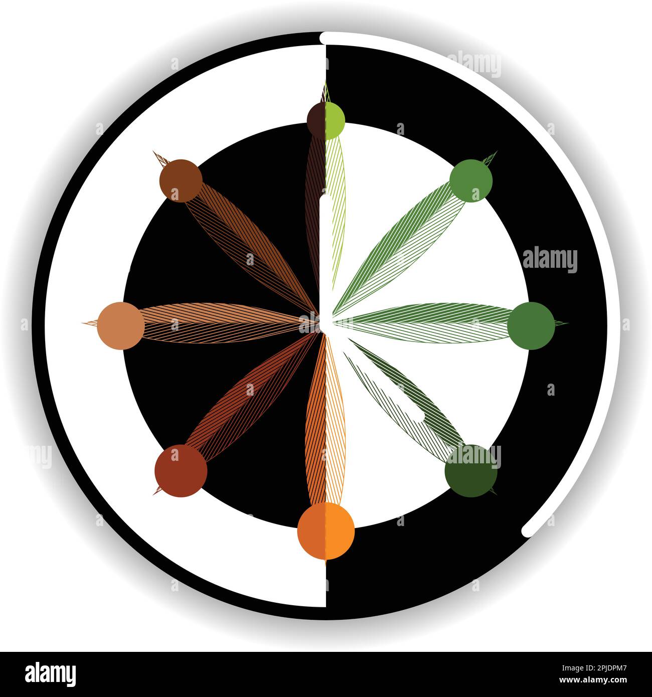 Barth à l'horloge de la mort Life Circle. Vecteur de concept de dépassement de temps Illustration de Vecteur