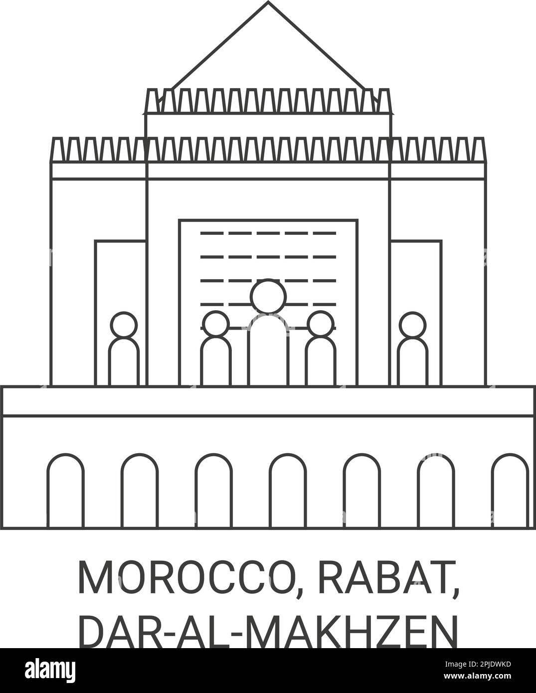 Maroc, Rabat, Daralmakhzen Voyage repère illustration vecteur Illustration de Vecteur