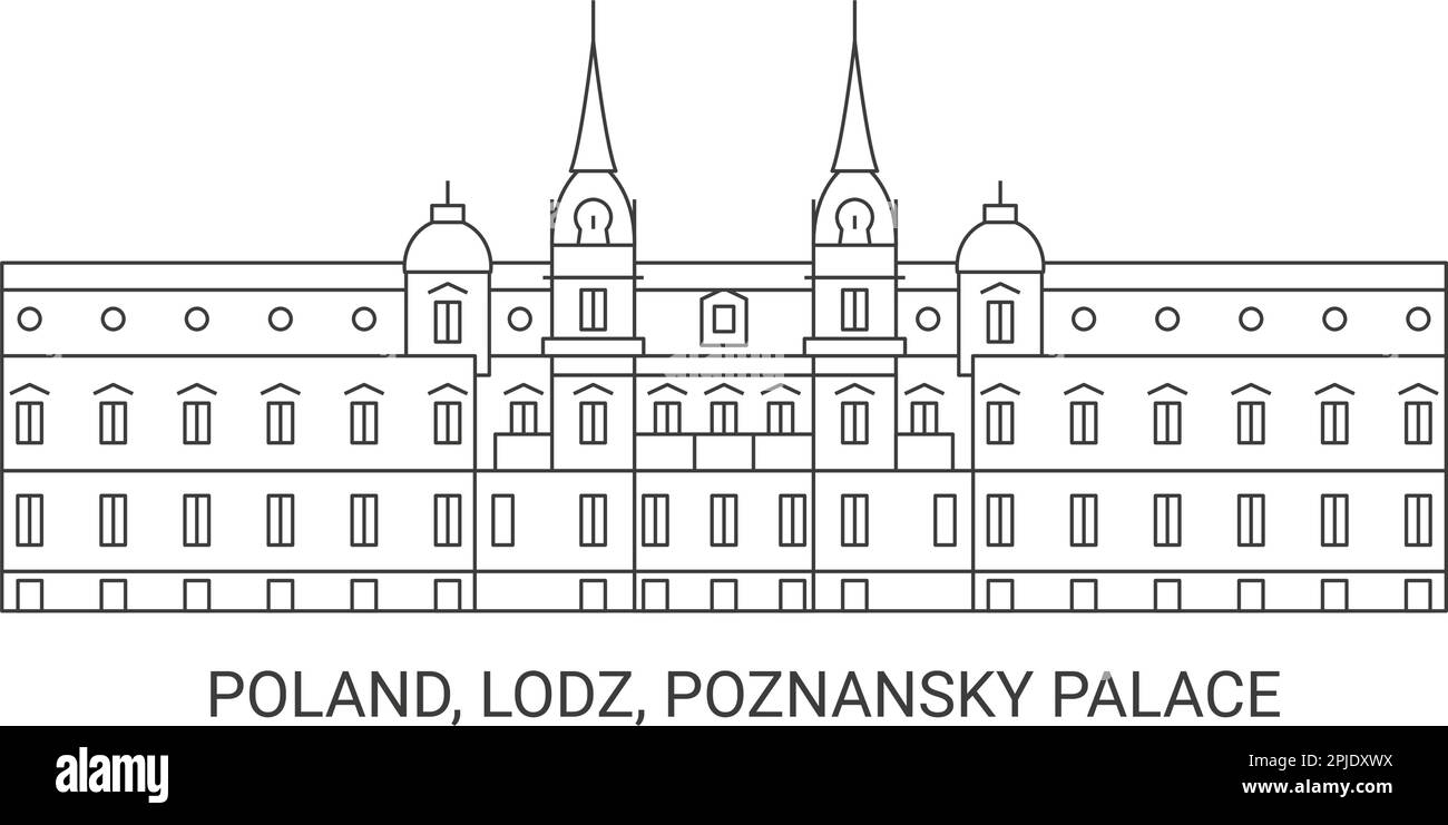 Pologne, Lodz, Poznansky Palace voyage illustration vecteur Illustration de Vecteur