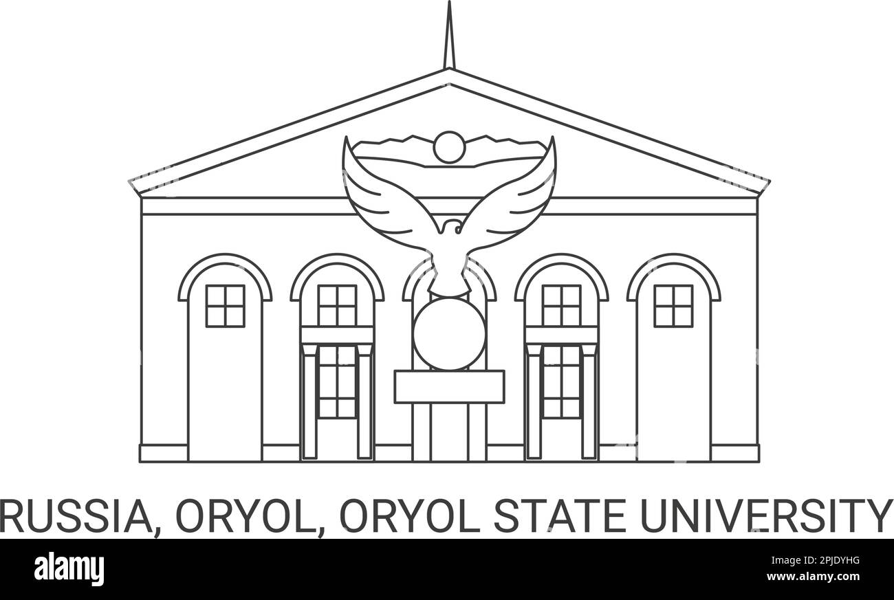Russie, Oryol, Université d'État d'Oryol Voyage scénario illustration Illustration de Vecteur