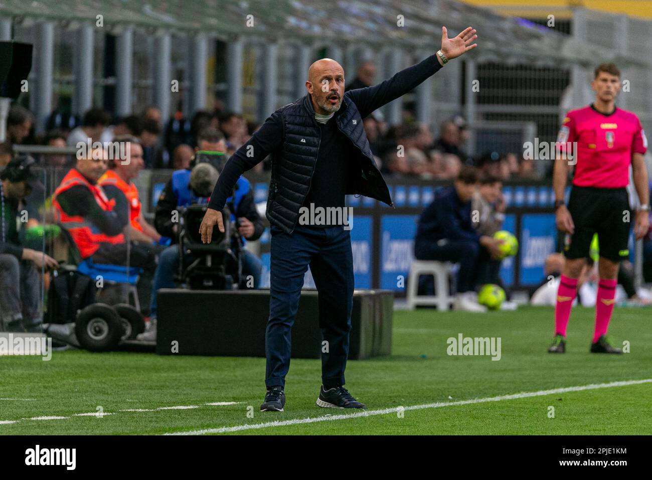 Milan, Italie - avril 1 2023 - Inter-Fiorentina série A - vincenzo italiano entraîneur fiorentina crédit: Christian Santi/Alay Live News Banque D'Images