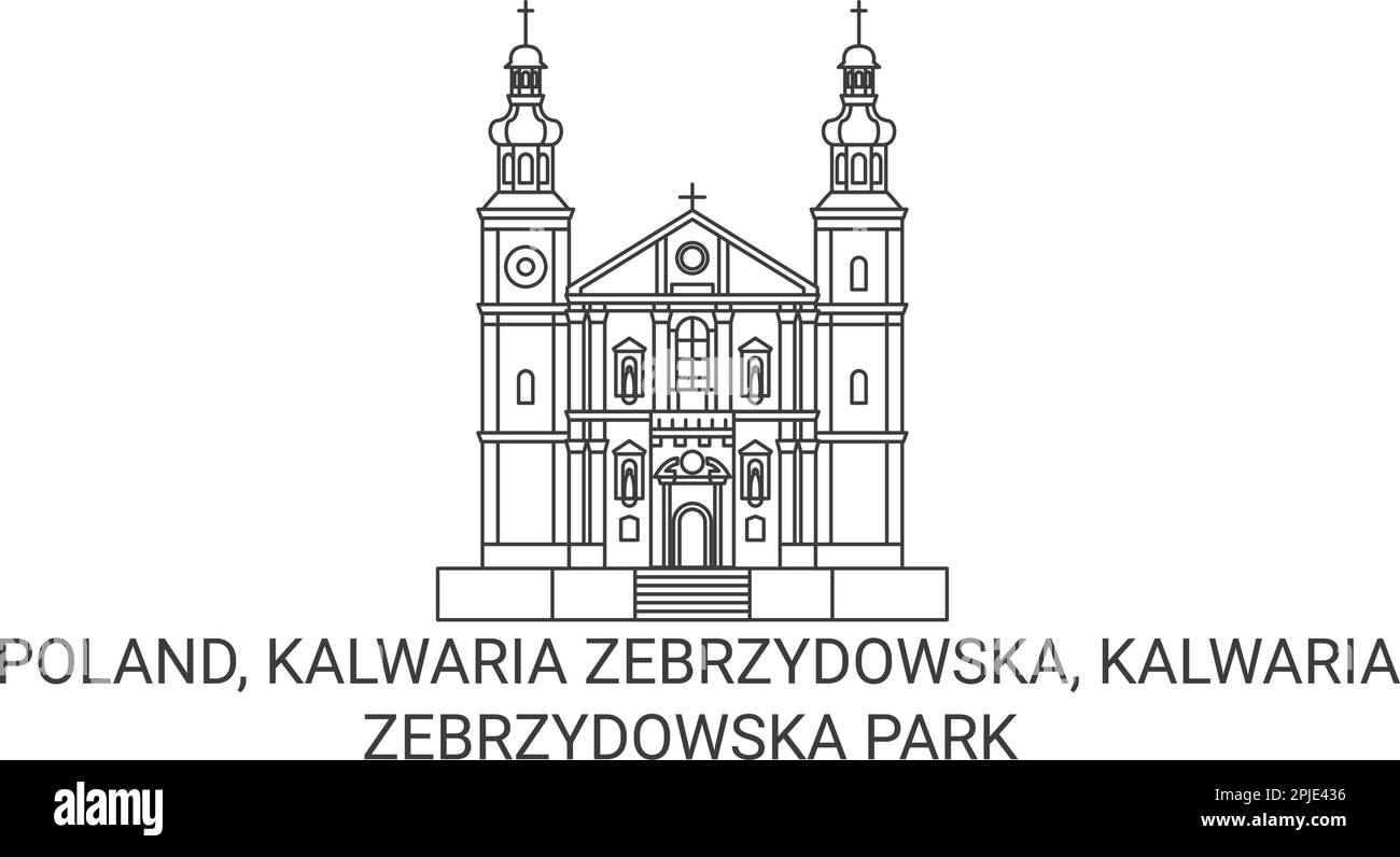 Pologne, Kalwaria Zebrzydowska, illustration du vecteur de repère de Park Travel Illustration de Vecteur