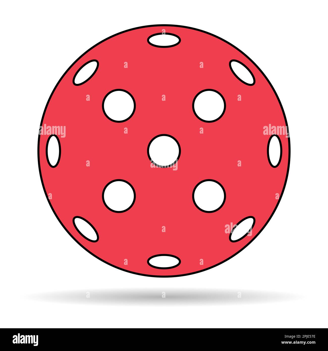 Pickleball raquette sport, balle intérieure paddle icône ombre, web plate symbole illustration vectorielle . Illustration de Vecteur