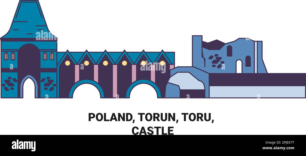 Pologne, Torun, Toru, Château Voyage illustration vecteur Illustration de Vecteur