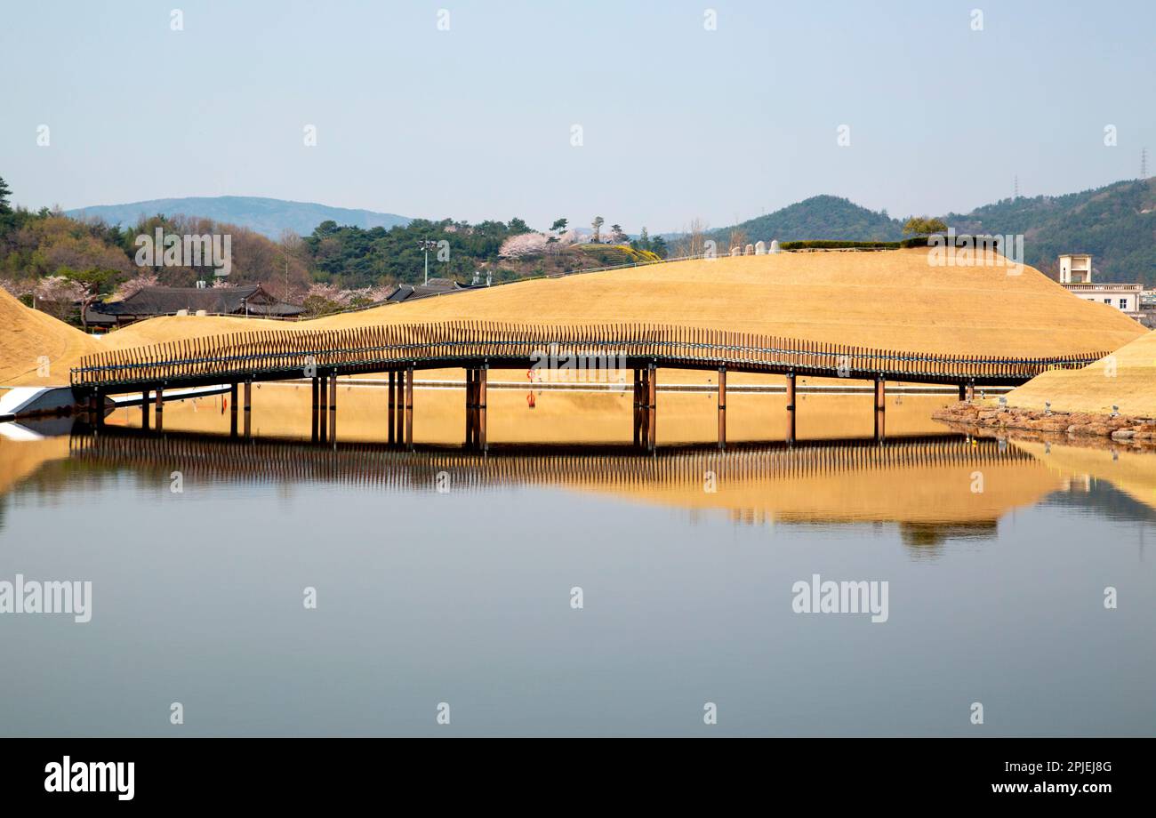 Le Suncheonman International Garden Expo 2023, 28 mars 2023 : le lieu de la Suncheonman International Garden Expo 2023 à Suncheon, à environ 420 km (261 miles) au sud de Séoul, Corée du Sud. L'exposition sur le jardin aura lieu au jardin national de Suncheon Bay et dans d'autres lieux de la ville. Il se déroulera d'avril à octobre pour présenter divers types de cultures de jardin. Credit: Lee Jae-won/AFLO/Alay Live News Banque D'Images