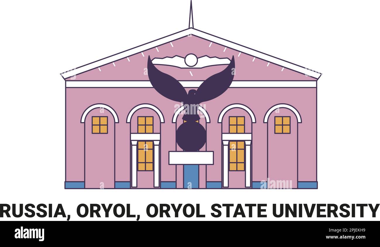 Russie, Oryol, Université d'État d'Oryol Voyage scénario illustration Illustration de Vecteur