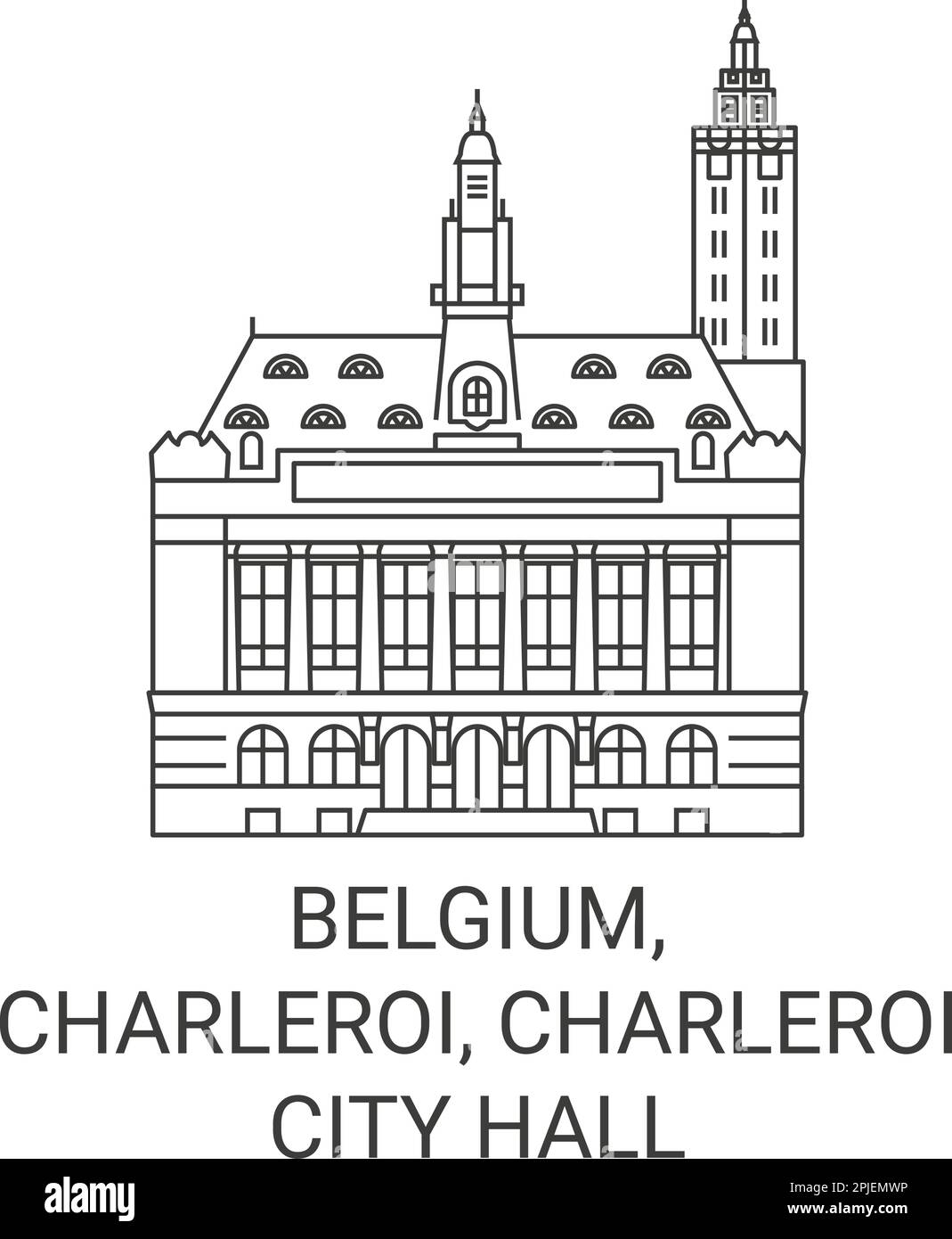 Belgique mairie de charleroi Banque d'images vectorielles - Alamy