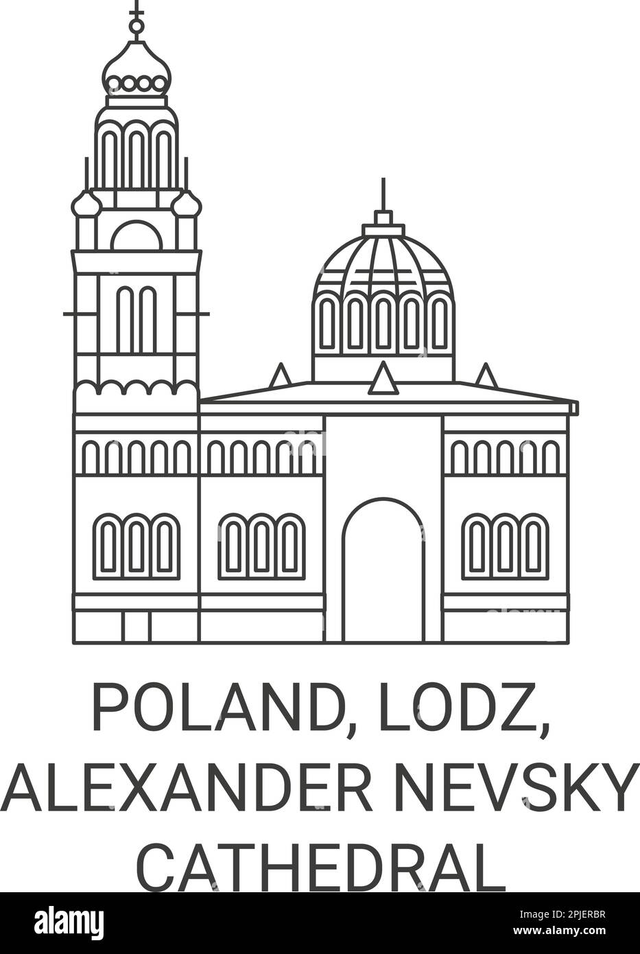 Pologne, Lodz, Alexander Nevsky Cathedral voyage illustration vecteur Illustration de Vecteur