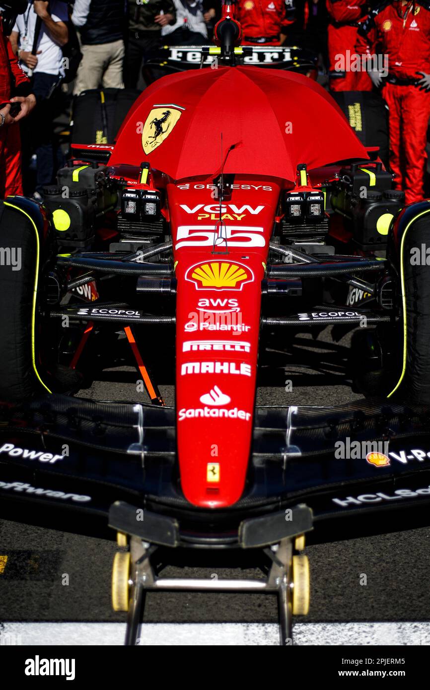 Melbourne, Australie. 2nd avril 2023. Ferrari SF-23, Grand Prix d'Australie F1 au circuit Albert Park sur 2 avril 2023 à Melbourne, Australie. (Photo par HIGH TWO) Credit: dpa/Alay Live News Banque D'Images