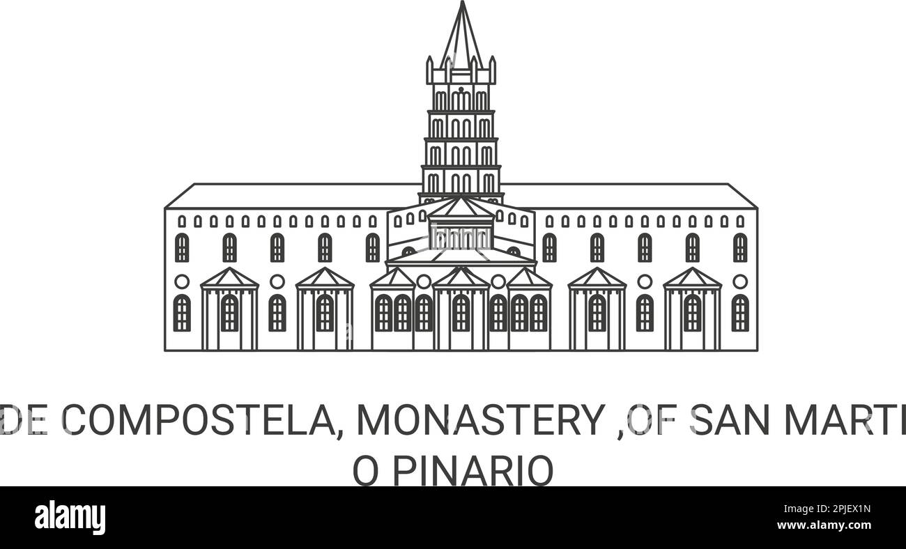 Chili, de Compostela, Monastère , de San Martio Pinario Voyage illustration vecteur Illustration de Vecteur