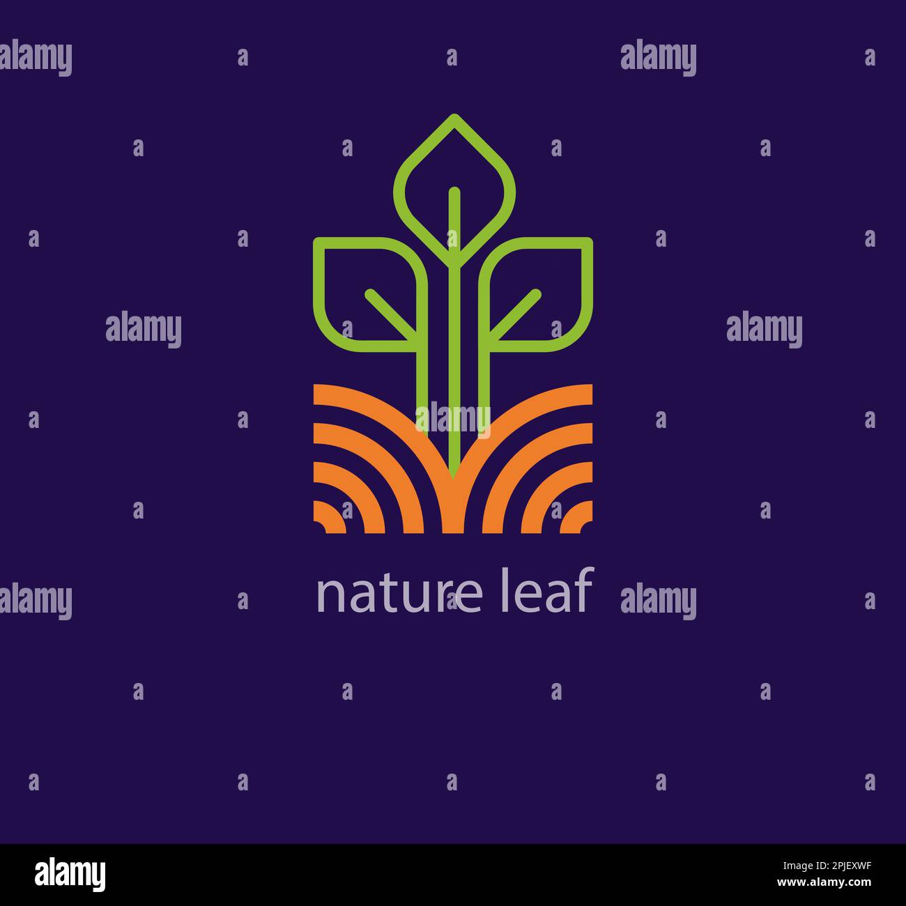 Design naturel et créatif avec logo en forme de feuille. Couleurs modernes. Modèle de logo de style de vie biologique. vecteur. Illustration de Vecteur