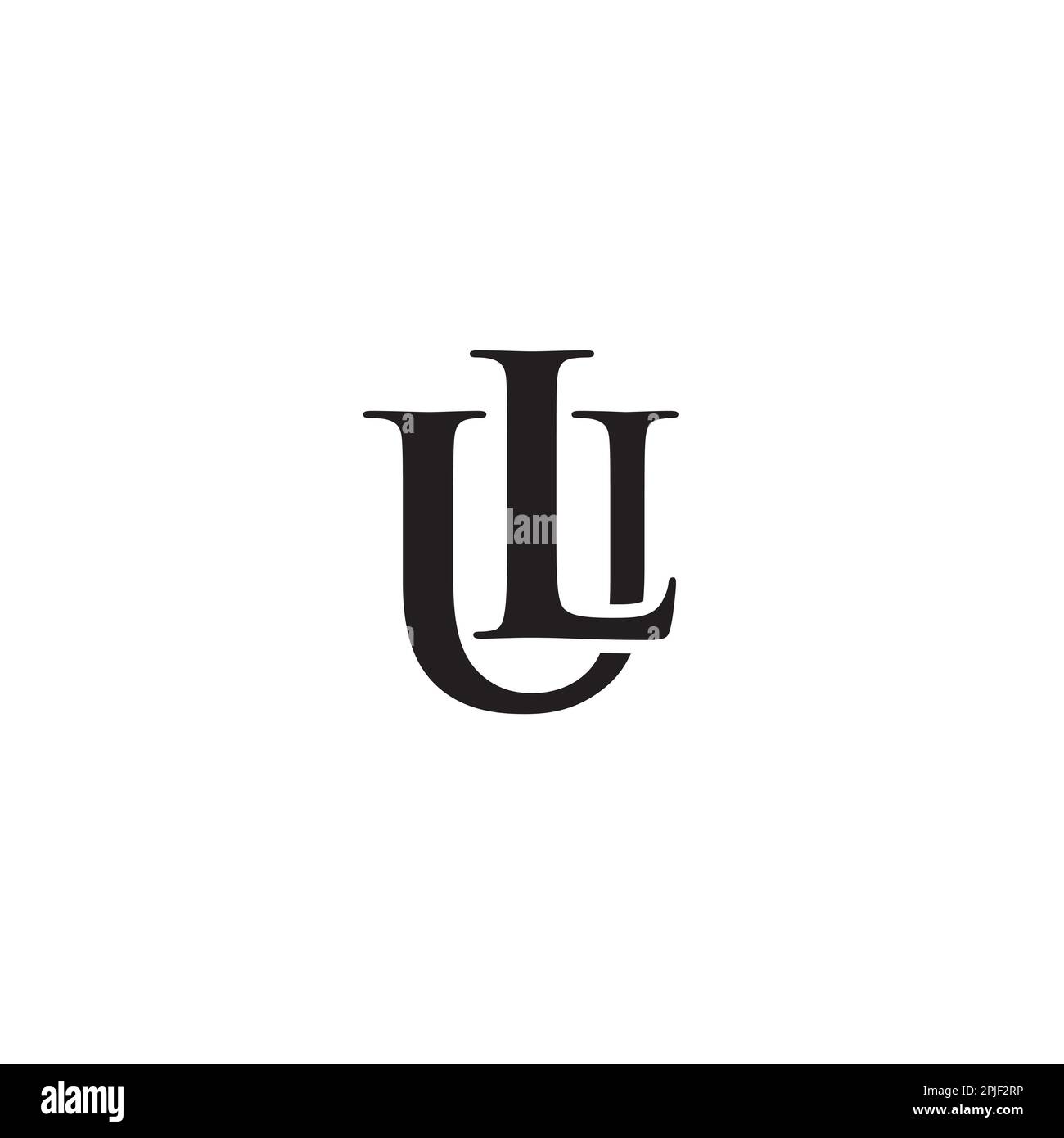 Lettre UL ou LU logo ou icône design Illustration de Vecteur